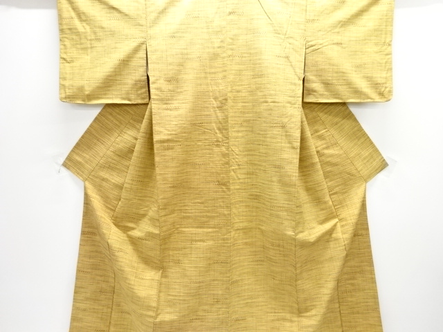 JAPANESE KIMONO / TSUMUGI / WOVEN ABSTRACT STRIPE
